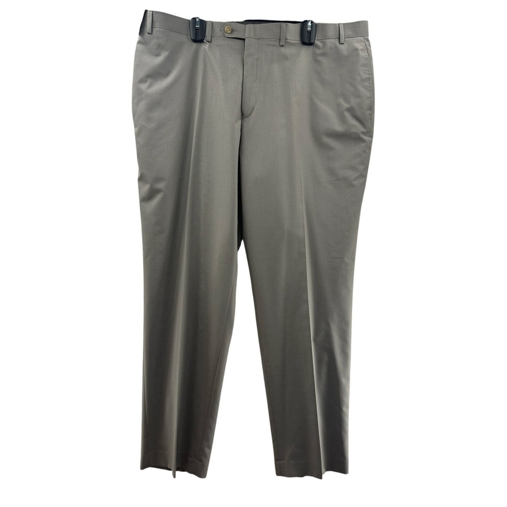 Ralph Lauren Evan Dress Pants Mens 42x32 Light Grey New Silk Blend Trousers